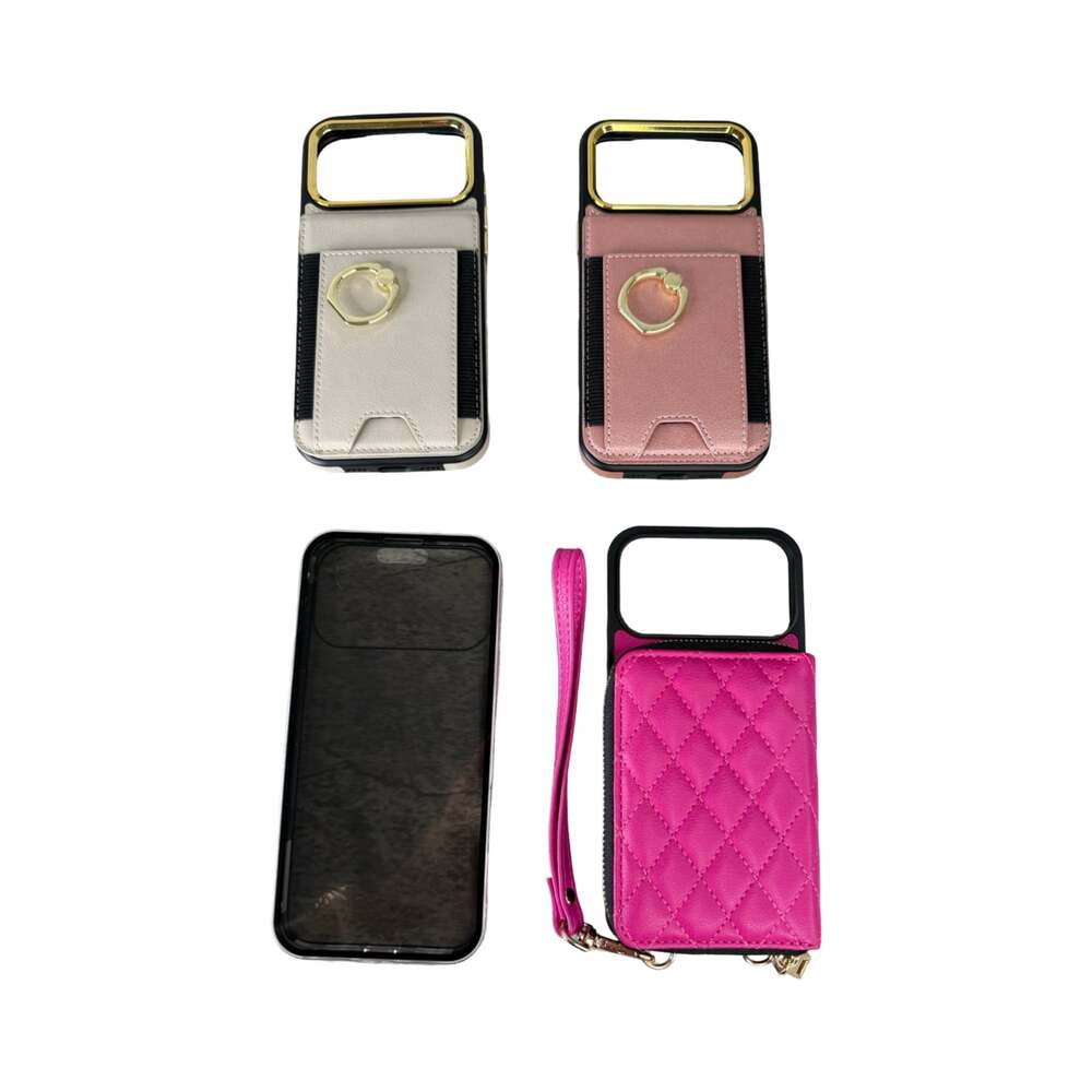 Lot of 4 iPhone 17 Pro Max Wallet Phone Case with Wristlet and Ring Holder & Pri